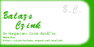 balazs czink business card